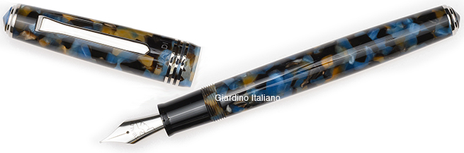 Tibaldi N60 blue and hazelfountain pen